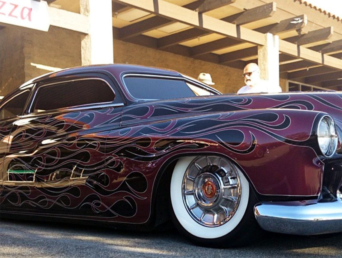 Flames on Lead Sled & hand pinstriping