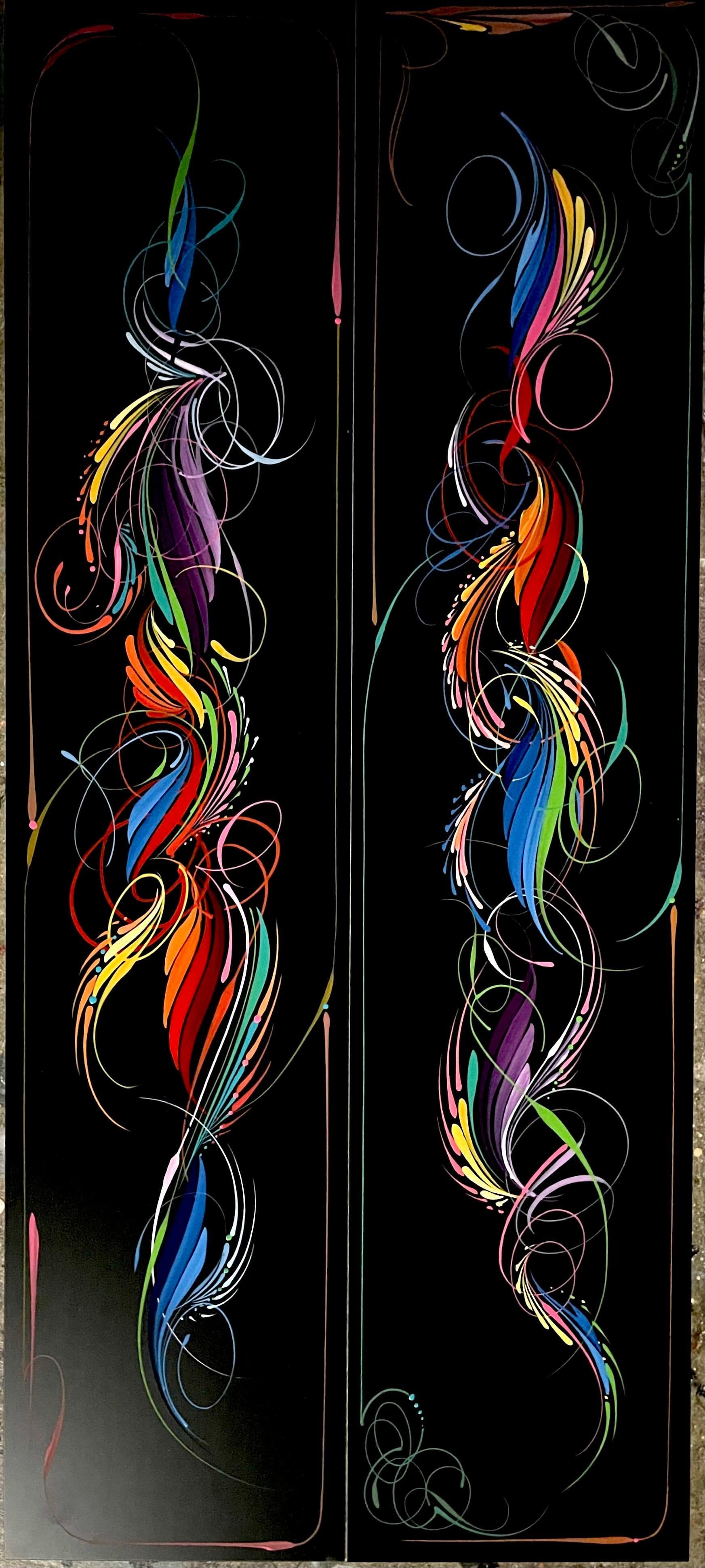 Scroll Pinstriping Steve Chaszeyka,  OHIO  all by hand